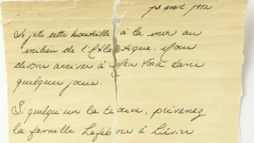 Encontrada garrafa com bilhete que pode ter sido de náufraga do Titanic