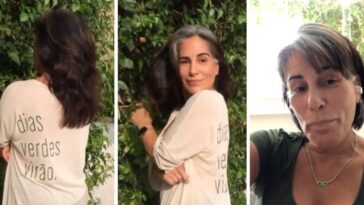 Glória Pires agora está com o cabelo mais curto