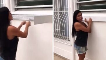 Gretchen mostra o varal “chique” que tem em casa