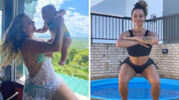 Laura Keller mostra antes e depois de perder 16 kg no pós-parto