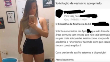 Mulher recebe e-mail pedindo que ela deixe de usar shorts curtos