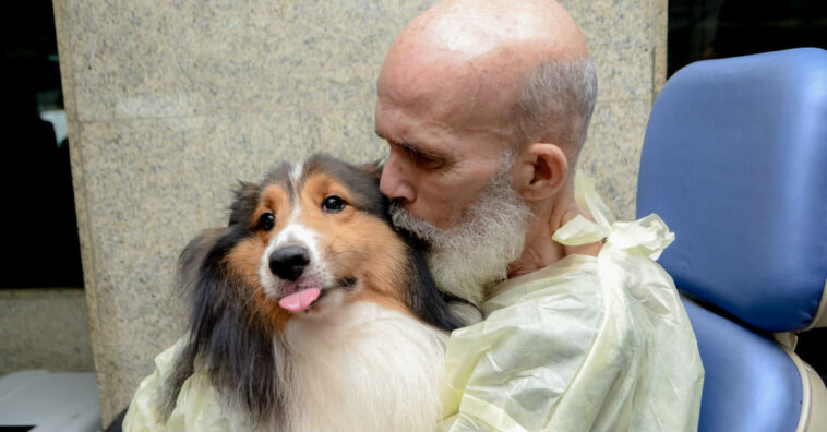 Paciente com câncer tem melhora surpreendente depois de visita de cachorro