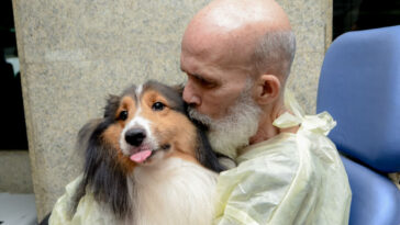 Paciente com câncer tem melhora surpreendente depois de visita de cachorro