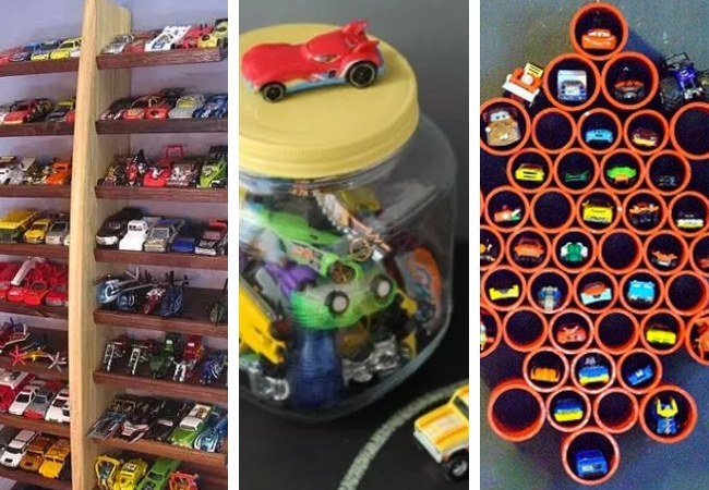 dica de como organizar brinquedos carrinhos