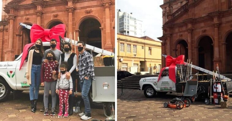 jardineiro que era humilhado por ter carro velho ganha carro novo